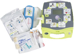 photo of a Zoll AED and its components