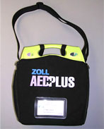photo of a Zoll AED in its cloth case